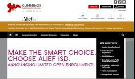 
							         Cummings Elementary School / Homepage - Alief ISD								  
							    