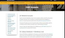 
							         CUNY Accounts – Mina Rees Library								  
							    