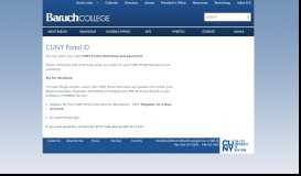 
							         CUNY Portal ID - Baruch College								  
							    