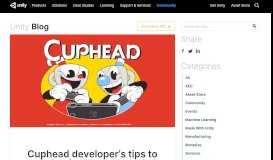 
							         Cuphead developer's tips to optimize for Nintendo Switch – Unity Blog								  
							    