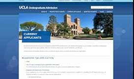 
							         Current Applicants - UCLA Undergraduate Admission								  
							    
