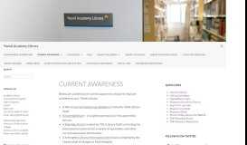 
							         Current Awareness – Yeovil Academy Library								  
							    