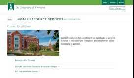 
							         Current Employees - University of Vermont								  
							    