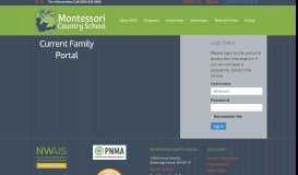 
							         Current Family Portal - Montessori Country School - Bainbridge Island								  
							    
