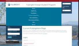 
							         Current Fulbrighters - Fulbright Foreign Student Program								  
							    