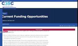 
							         Current Funding Opportunities - C3SC - Cardiff Third Sector Council								  
							    