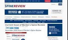 
							         Current Issue of Becker's Spine Review								  
							    