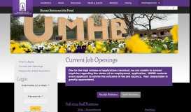 
							         Current Job Openings | University of Mary Hardin-Baylor - Belton, TX								  
							    
