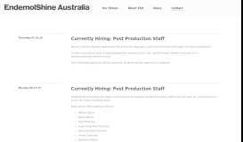 
							         Current Job Postings — Endemol Shine Australia								  
							    