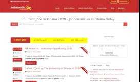 
							         Current Jobs In Ghana Today - 2019 - Ghana's Best Jobs Website								  
							    