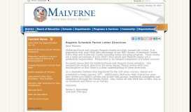 
							         Current News - Malverne Union Free School District								  
							    