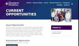 
							         Current Opportunities | Dameron Hospital								  
							    