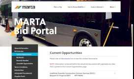 
							         Current Opportunities - MARTA Bid								  
							    