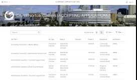 
							         Current Opportunities | Sorted by Job Title ascending | City of Norfolk ...								  
							    