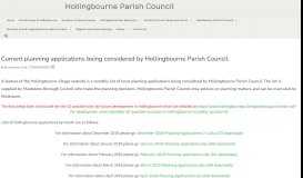 
							         Current planning applications being considered by Hollingbourne ...								  
							    