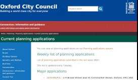 
							         Current planning applications - Oxford City Council								  
							    
