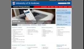 
							         Current Postgraduates Home | University of St Andrews								  
							    