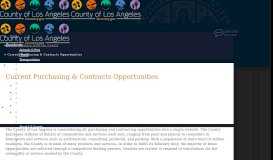 
							         Current Purchasing & Contracts Opportunities - Los Angeles County								  
							    