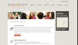 
							         Current Residents - Casa Bonita Rentals								  
							    