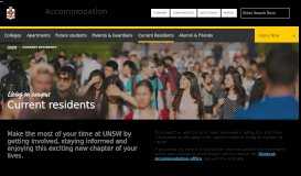 
							         Current residents | UNSW Accommodation								  
							    