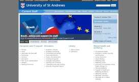 
							         Current Staff Home | University of St Andrews								  
							    