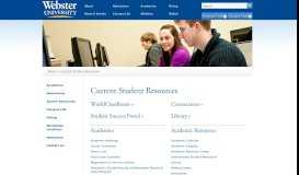 
							         Current Student Resources | Webster University								  
							    