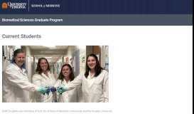 
							         Current Students - Biomedical Sciences Graduate Program								  
							    