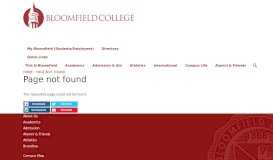 
							         Current Students | Bloomfield College								  
							    