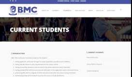 
							         Current Students - BMC								  
							    
