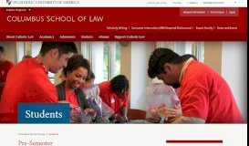
							         Current Students – Columbus School of Law								  
							    