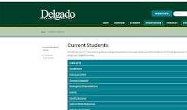 
							         Current Students - Delgado Community College								  
							    