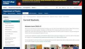 
							         Current Students | Faculty of Natural Sciences | Imperial College London								  
							    