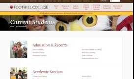 
							         Current Students - Foothill College								  
							    