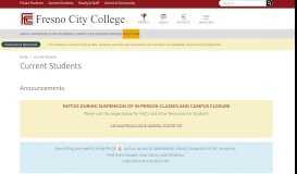 
							         Current Students | Fresno City College								  
							    