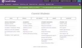 
							         Current Students Gateway | Cornell College								  
							    