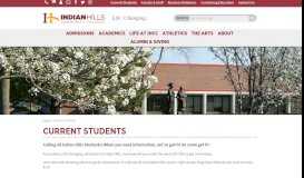 
							         Current Students - Indian Hills Community College								  
							    
