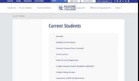 
							         Current Students | Kilgore College								  
							    