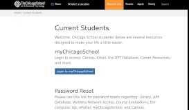 
							         Current Students Login - The Chicago School								  
							    