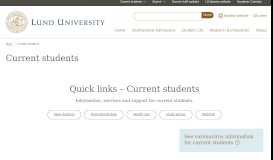 
							         Current students | Lund University								  
							    