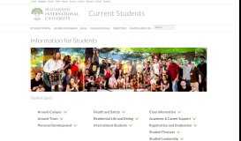 
							         Current Students | Maharishi University								  
							    