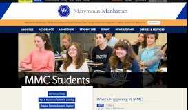 
							         Current Students - Marymount Manhattan College								  
							    