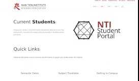 
							         Current Students - Nan Tien Institute								  
							    