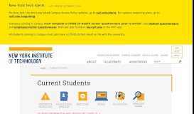 
							         Current Students | NYIT								  
							    