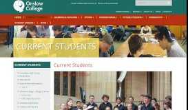 
							         Current Students - Onslow College								  
							    