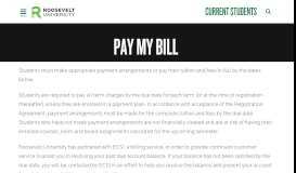 
							         Current Students: Pay My Bill | Roosevelt University								  
							    