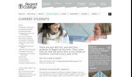 
							         Current Students | Regent College								  
							    