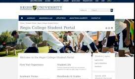 
							         Current Students | Regis College Student ... - Regis University								  
							    