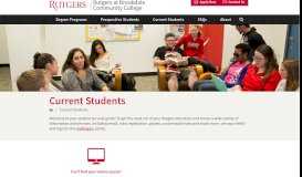 
							         Current Students | Rutgers at Brookdale Community College (BCC)								  
							    