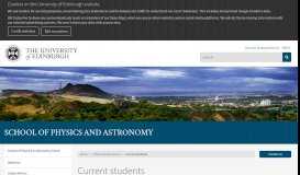 
							         Current students | School of Physics and Astronomy								  
							    