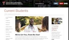 
							         Current Students | Texas Tech University Health Sciences Center								  
							    